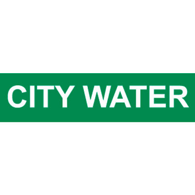 Pressure-Sensitive Pipe Marker - City Water, Pack Of 25