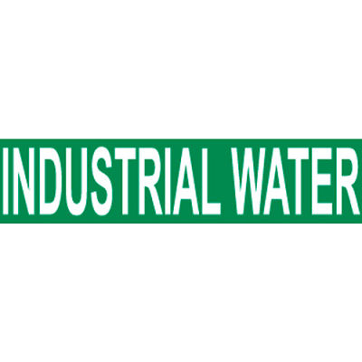 Pressure-Sensitive Pipe Marker - Industrial Water, Pack Of 25