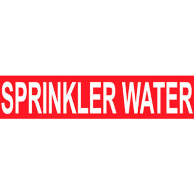 Pressure-Sensitive Pipe Marker - Sprinkler Water, Pack Of 25