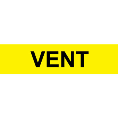 Pressure-Sensitive Pipe Marker - Vent, Pack Of 25