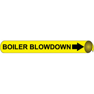 Precoiled and Strap-on Pipe Marker - Boiler Blowdown