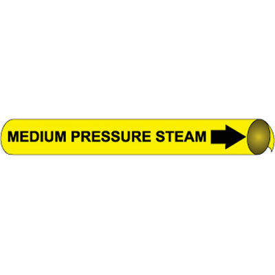 Precoiled and Strap-on Pipe Marker - Medium Pressure Steam