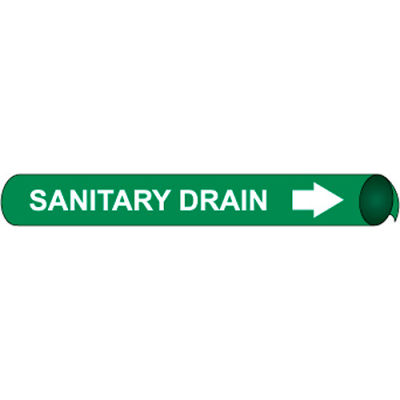 Precoiled and Strap-on Pipe Marker - Sanitary Drain