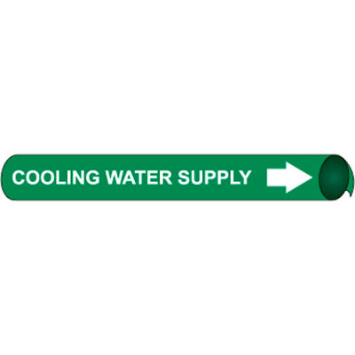 Precoiled and Strap-on Pipe Marker - Cooling Water Supply