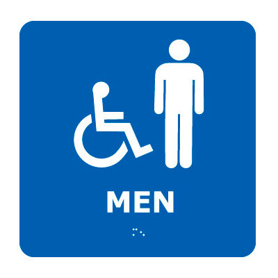 Graphic Braille Sign - Men - Blue
