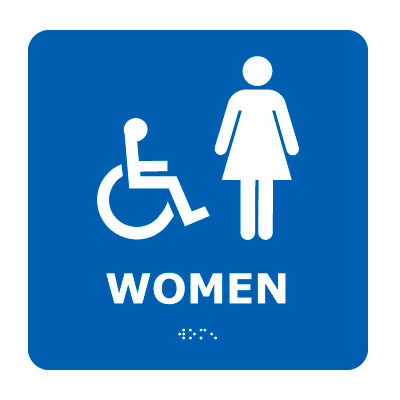 Graphic Braille Sign - Women - Blue