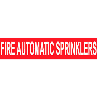 Red Pressure-Sensitive For Pipe Over 2-1/4,9W Sprinkler Fire Pack Of 25 Pipe Marker 