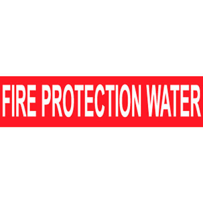 Pressure-Sensitive Pipe Marker - Fire Protection Water, Pack Of 25
