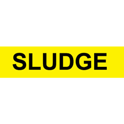 Pressure-Sensitive Pipe Marker - Sludge, Pack Of 25