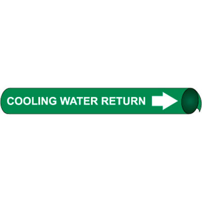 Precoiled and Strap-on Pipe Marker - Cooling Water Return