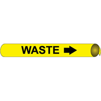 Precoiled and Strap-on Pipe Marker - Waste