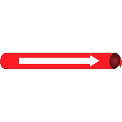 Precoiled and Strap-on Pipe Marker - Direction Arrow