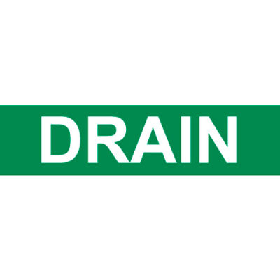 Pressure-Sensitive Pipe Marker - Drain, Pack Of 25