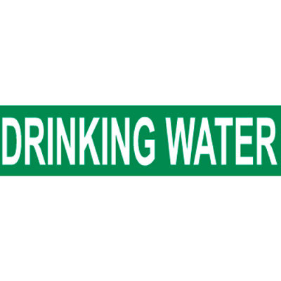 Pressure-Sensitive Pipe Marker - Drinking Water, Pack Of 25