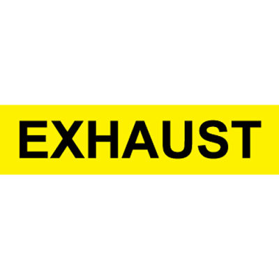 Pressure-Sensitive Pipe Marker - Exhaust, Pack Of 25