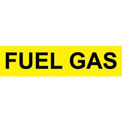 Pressure-Sensitive Pipe Marker - Fuel Gas, Pack Of 25