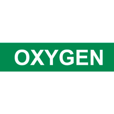 Pressure-Sensitive Pipe Marker - Oxygen, Pack Of 25