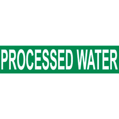 Pressure-Sensitive Pipe Marker - Processed Water, Pack Of 25