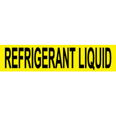 Pressure-Sensitive Pipe Marker - Refrigerant Liquid, Pack Of 25