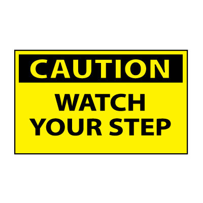 Machine Labels - Caution Watch Your Step
