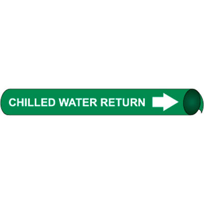 Precoiled and Strap-on Pipe Marker - Chilled Water Return