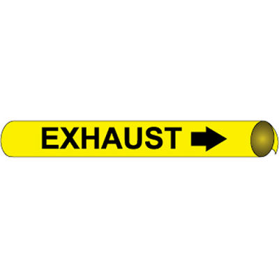 Precoiled and Strap-on Pipe Marker - Exhaust