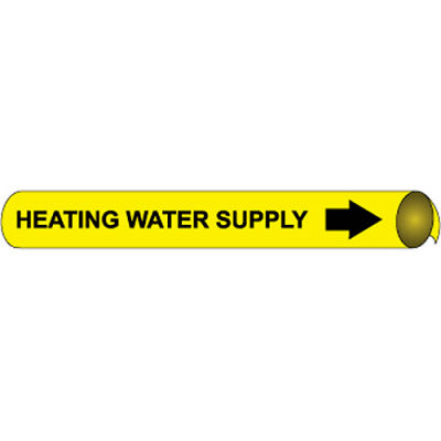 Precoiled and Strap-on Pipe Marker - Heating Water Supply