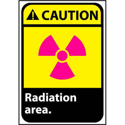 Caution Sign 14x10 Aluminum - Radiation Area