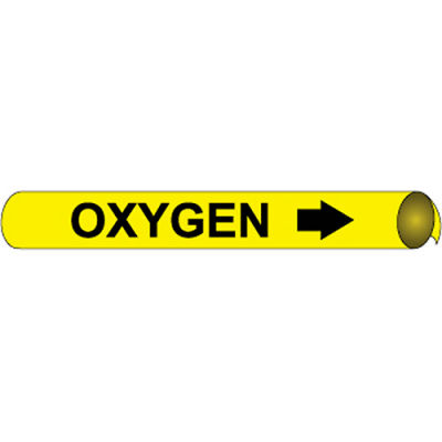 Precoiled and Strap-on Pipe Marker - Oxygen
