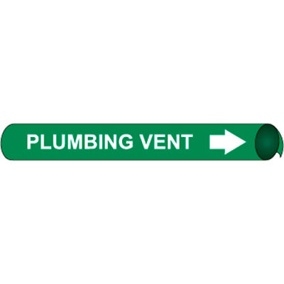 Precoiled and Strap-on Pipe Marker - Plumbing Vent