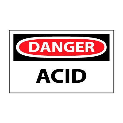 Machine Labels - Danger Acid