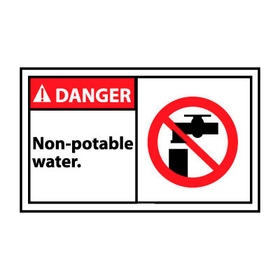Graphic Machine Labels - Danger Non Potable Water