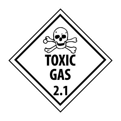 DOT Placard - Toxic Gas