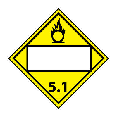 DOT Placard - Oxidizer 5.1