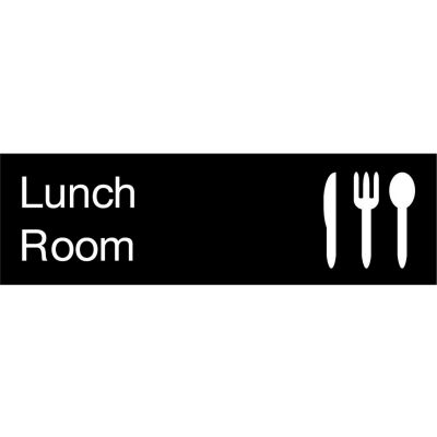 Engraved Sign - Lunch Room - Black | B172219 - GLOBALindustrial.com