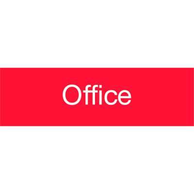 Engraved Sign - Office - Red