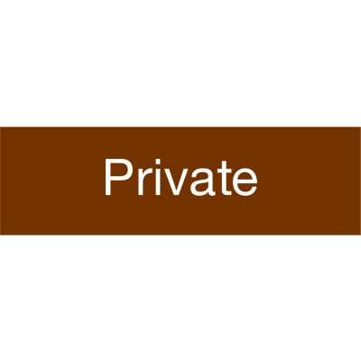 Engraved Sign - Private - Brown