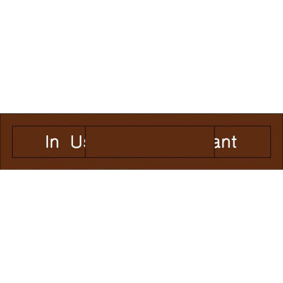 Engraved Occupancy Sign - In Use Vacant - Brown