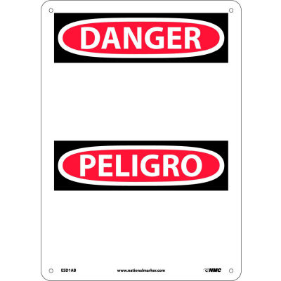 Bilingual Aluminum Sign - Danger Blank