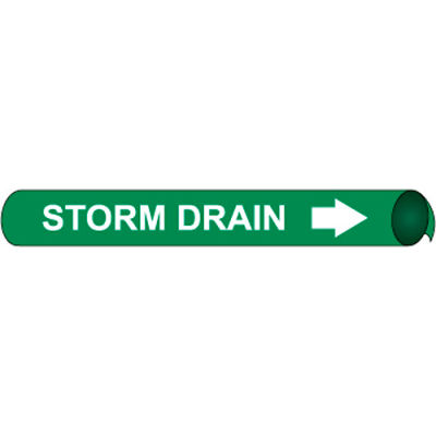Precoiled and Strap-on Pipe Marker - Storm Drain