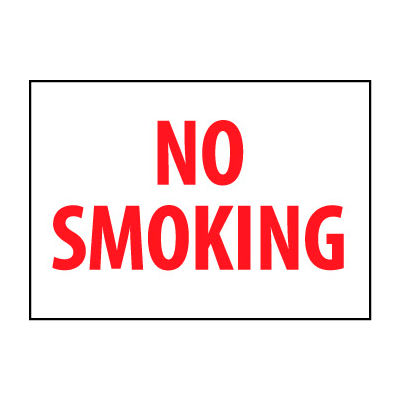Fire Safety Sign - No Smoking - Plastic