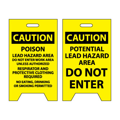 Floor Sign - Caution Potential Lead Hazard Area Do Not Enter
