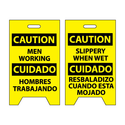 Floor Sign - Caution Men Working Cuidado Hombres Trabajando