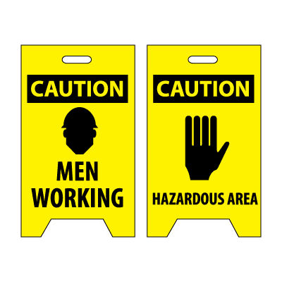 Floor Sign - Caution Men Working Hazardous Area