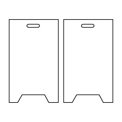Floor Sign - Blank White