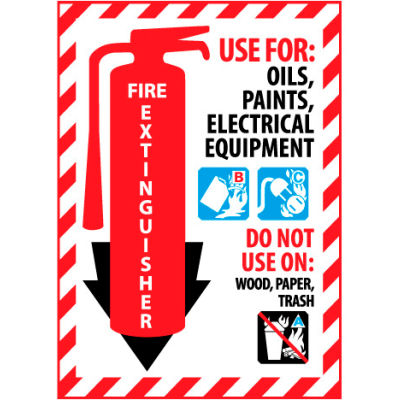 Signs | Fire Safety | Fire Extinguisher Class Marker - Use For Oils ...