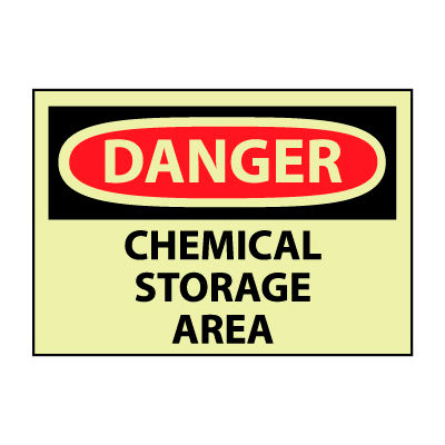 Glow Danger Vinyl - Chemical Storage Area