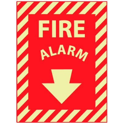 Glow Sign Vinyl 12x9 - Glow Fire Alarm