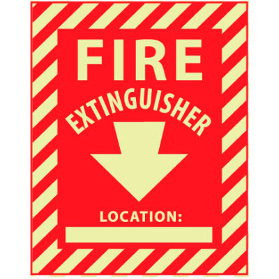 Glow Sign Vinyl - Fire Extinguisher Location
