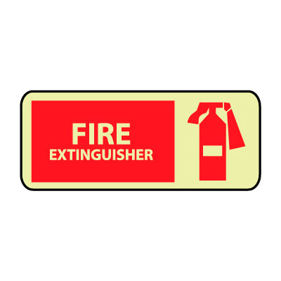 Glow Sign Vinyl - Fire Extinguisher Graphic